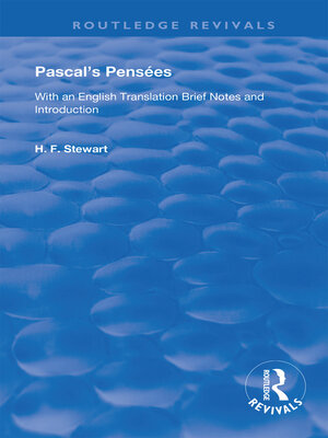 cover image of Pascal's Pensées